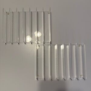 Luxe Acrylic 7-Section Divided Insert Clear Acrylic Display Shelves